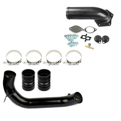 EGR Valve Delete Kit w/ Intake Elbow & Uppipe for 6.4L Powerstroke 2008-2010 Ford F250 350 450 550