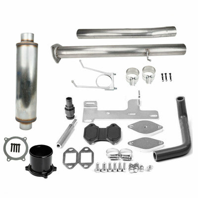 4 Inch DPF EGR DEF Muffler Delete Pipe Kit for 2010 - 2014 6.7L Cummins Dodge Ram