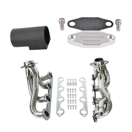1987 - 1995 Ford F150 Bronco V8 EGR Delete Kit with Exhaust Header and Simulator