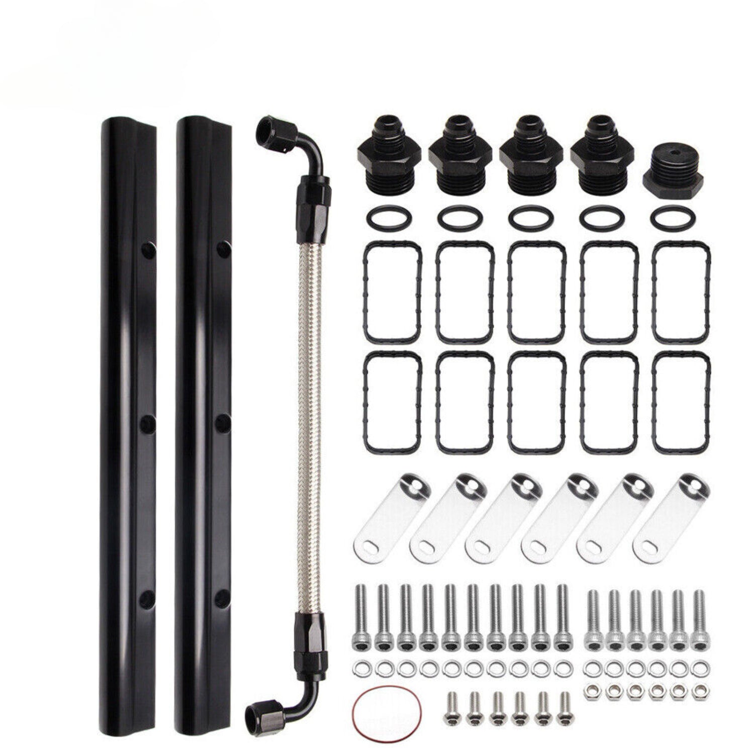 Billet Fuel Rail Kit for 4.2L 5.3L 5.7L 6.0L LS LS1 LS2 LS3 LS6 Intake Manifold +Hardware