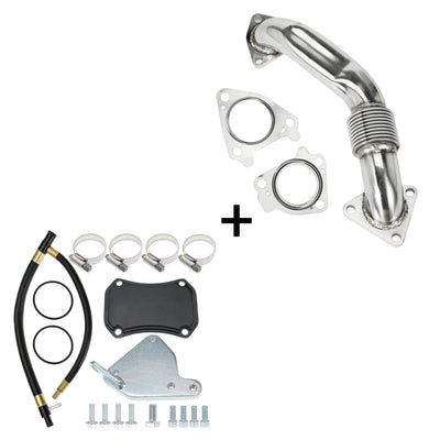 EGR delete kit and passenger side up-pipe for 6.6L Duramax LML