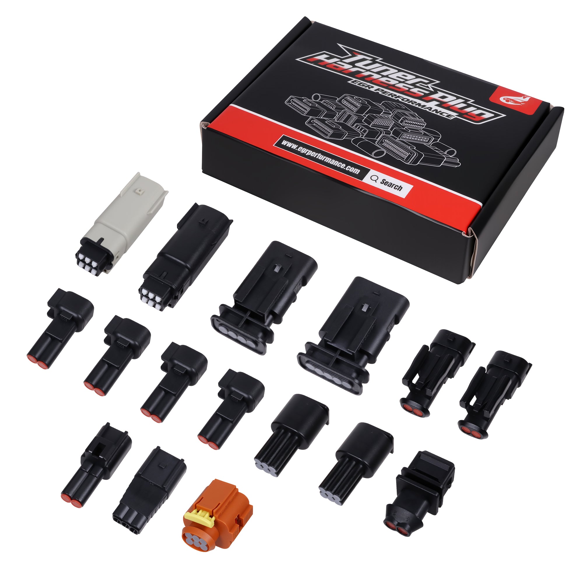 Tuner Harness Plug Kit for 6.7L Powerstroke Shibby Engineering Ford F250 F350 2015-2016, full product main shot on white background