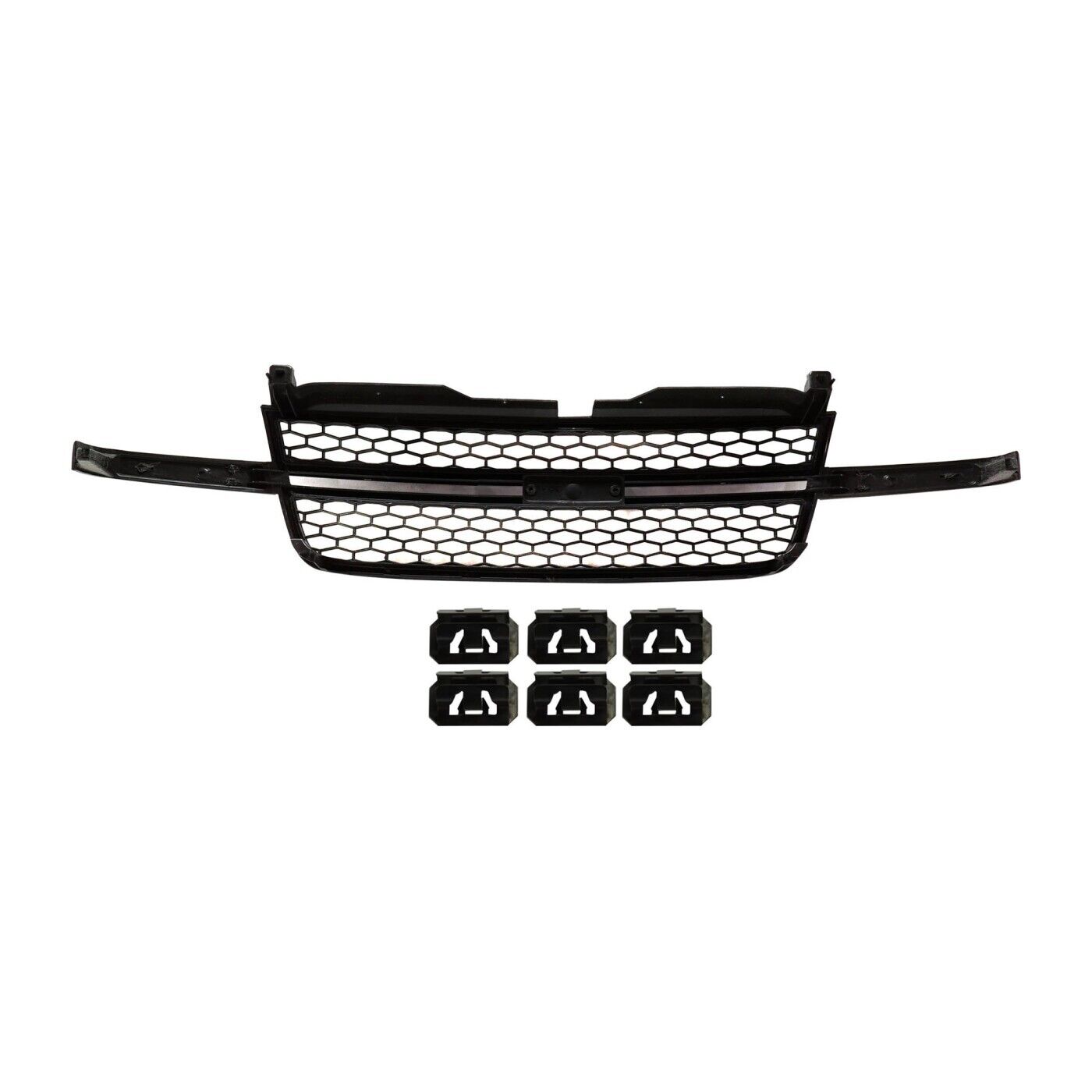 Grille For 2003-2006 Silverado 2500 HD and 1500 HD Textured Black Shell and Insert