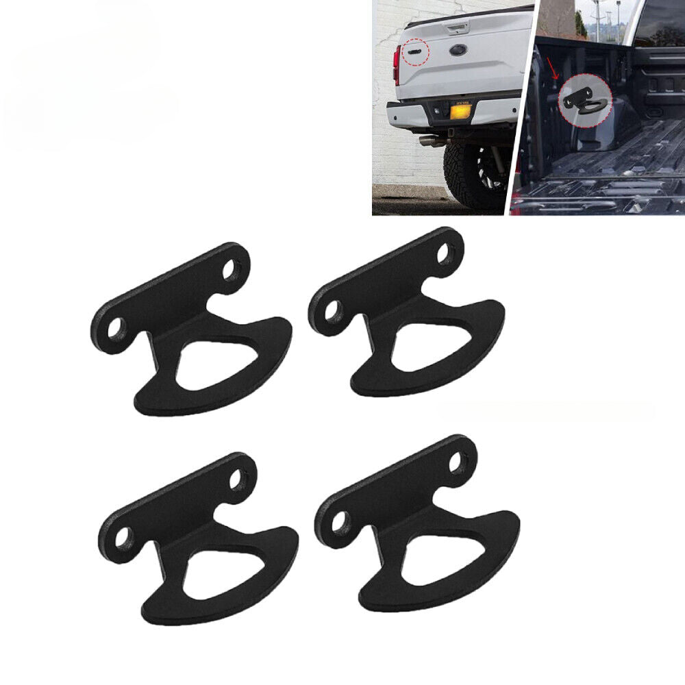 Truck Bed Tie Down Hooks Tool for 2000-2017 Ford F150 Black 4Pcs