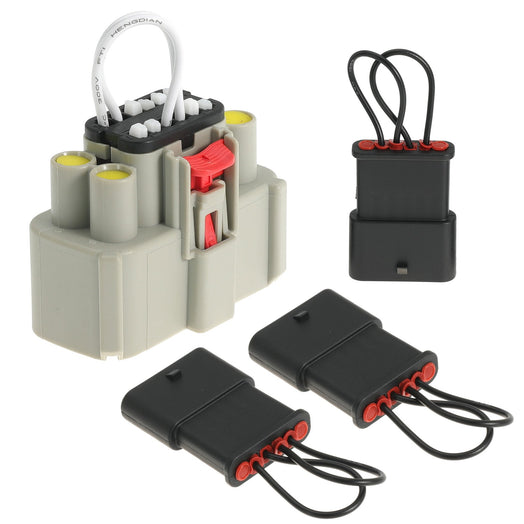 Durable black L5P CAN Bus plugs for 2017-2019 Chevrolet Silverado 2500/3500 6.6L Duramax L5P – secure ECM connection, vibration-resistant construction, and professional-grade reliability for heavy-duty use