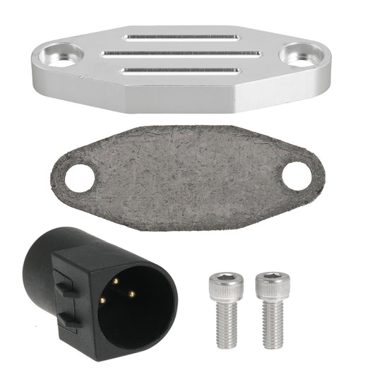 EGR Simulator Kit for Ford F150 1986-1995 - 6061 Aluminum Block Off Plate with Wiring Harness