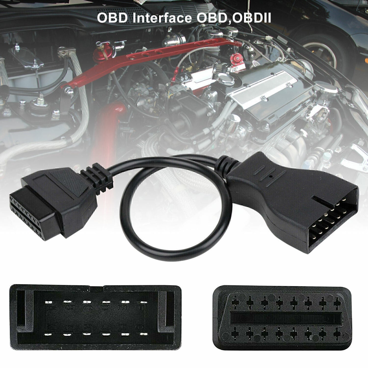 12 Pin OBD1 To 16 Pin OBD2 Convertor Adapter Cable For GM Diagnostic Scanner