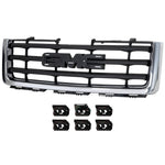 Grille Assembly For 2007-2013 GMC Sierra 1500 Chrome Shell With Emblem Provision