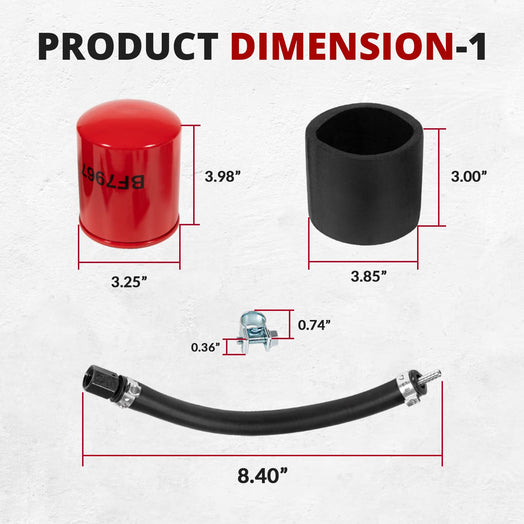 Fuel Filter Conversion Kit for 6.7L Powerstroke Ford F250 F350 F450 F550 (2011-2024)