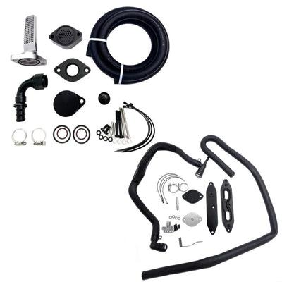 CCV PCV Reroute & EGR Delete Kit for 6.7L Ford Powerstroke - Overall View