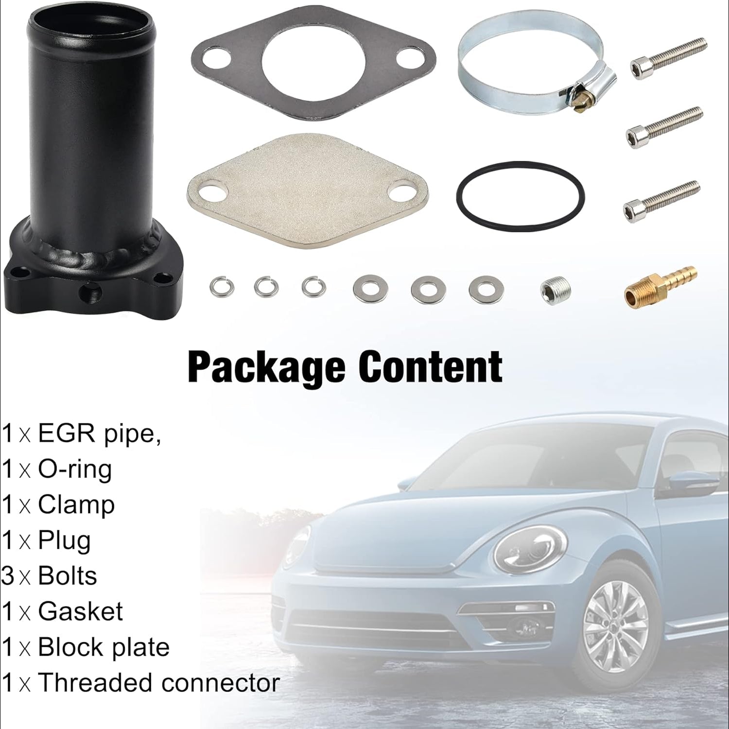 EGR Delete Kit Exhaust Pipe Circulation Valve For 1.9L L4 ALH
