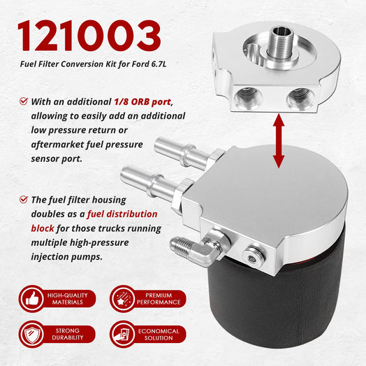 Fuel Filter Conversion Kit included parts