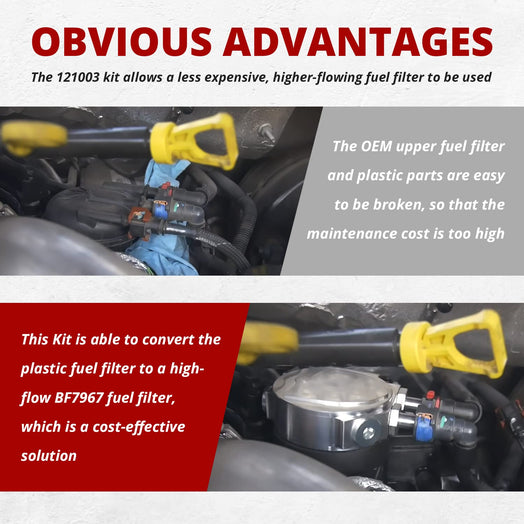 Fuel Filter Conversion Kit installation kit