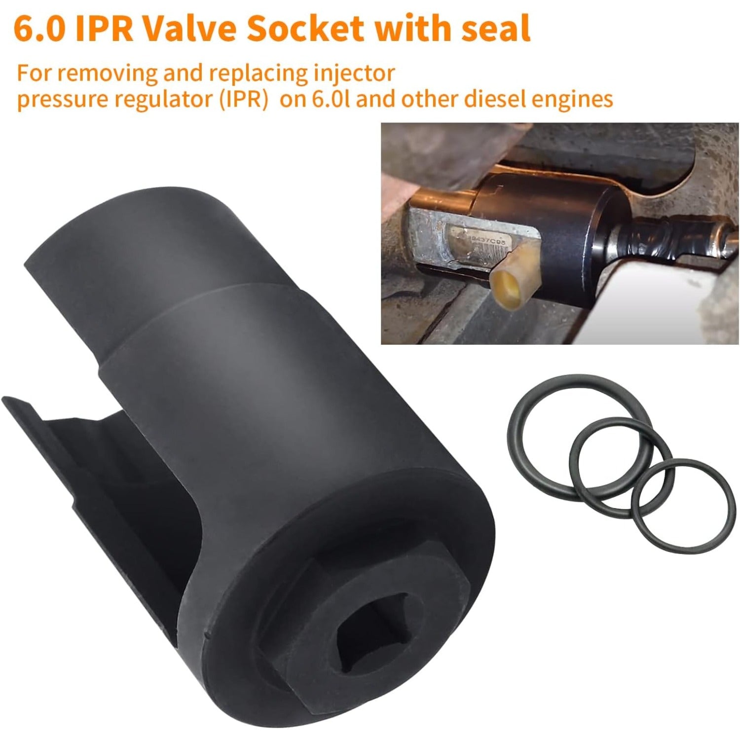 Ipr Socket IPR Valve Socket & Oil Rail Adapters for 6.0L Powerstroke (2003-2010 ...