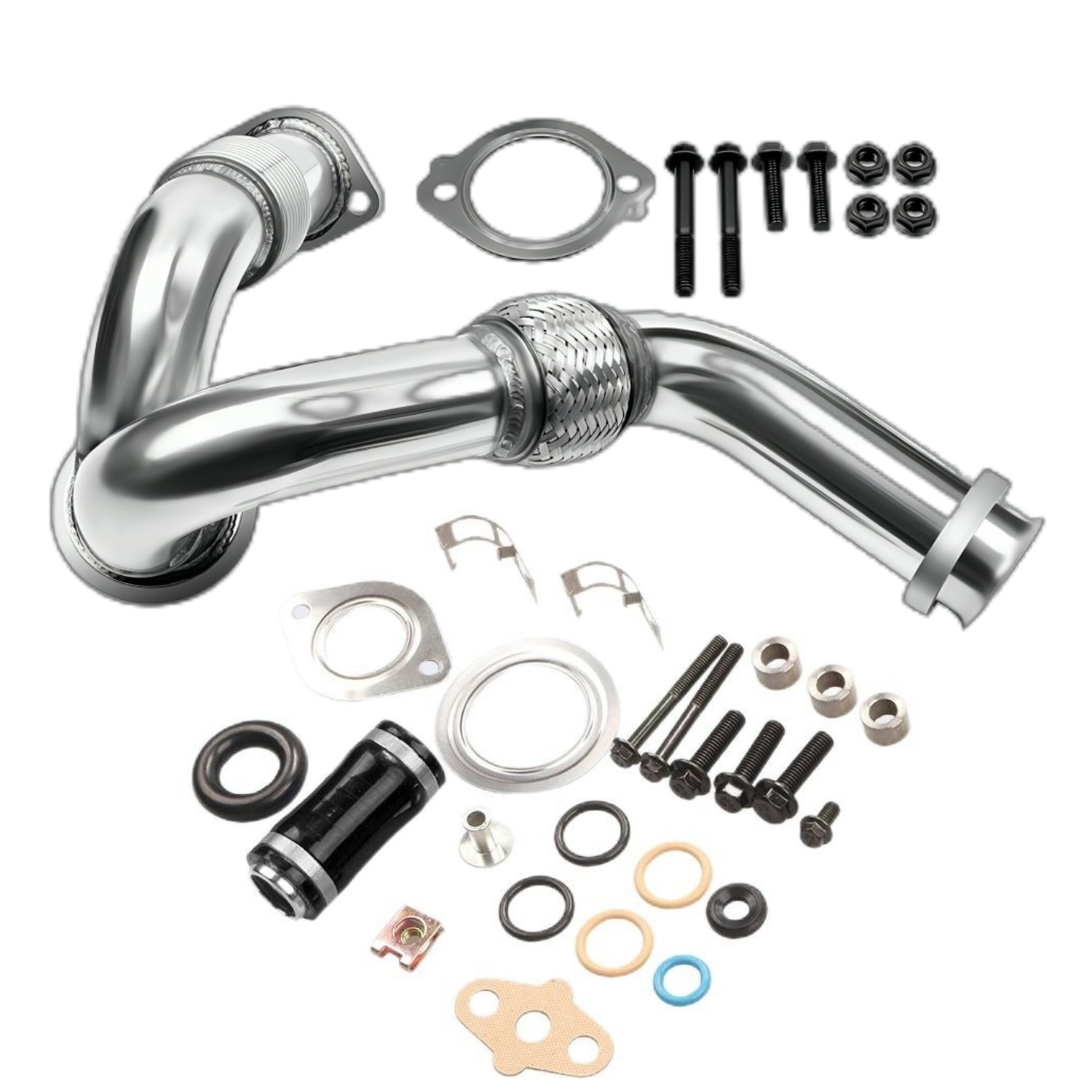 Ford 6.0L Powerstroke Stainless Steel Y-Pipe Up-Pipe Kit Installation