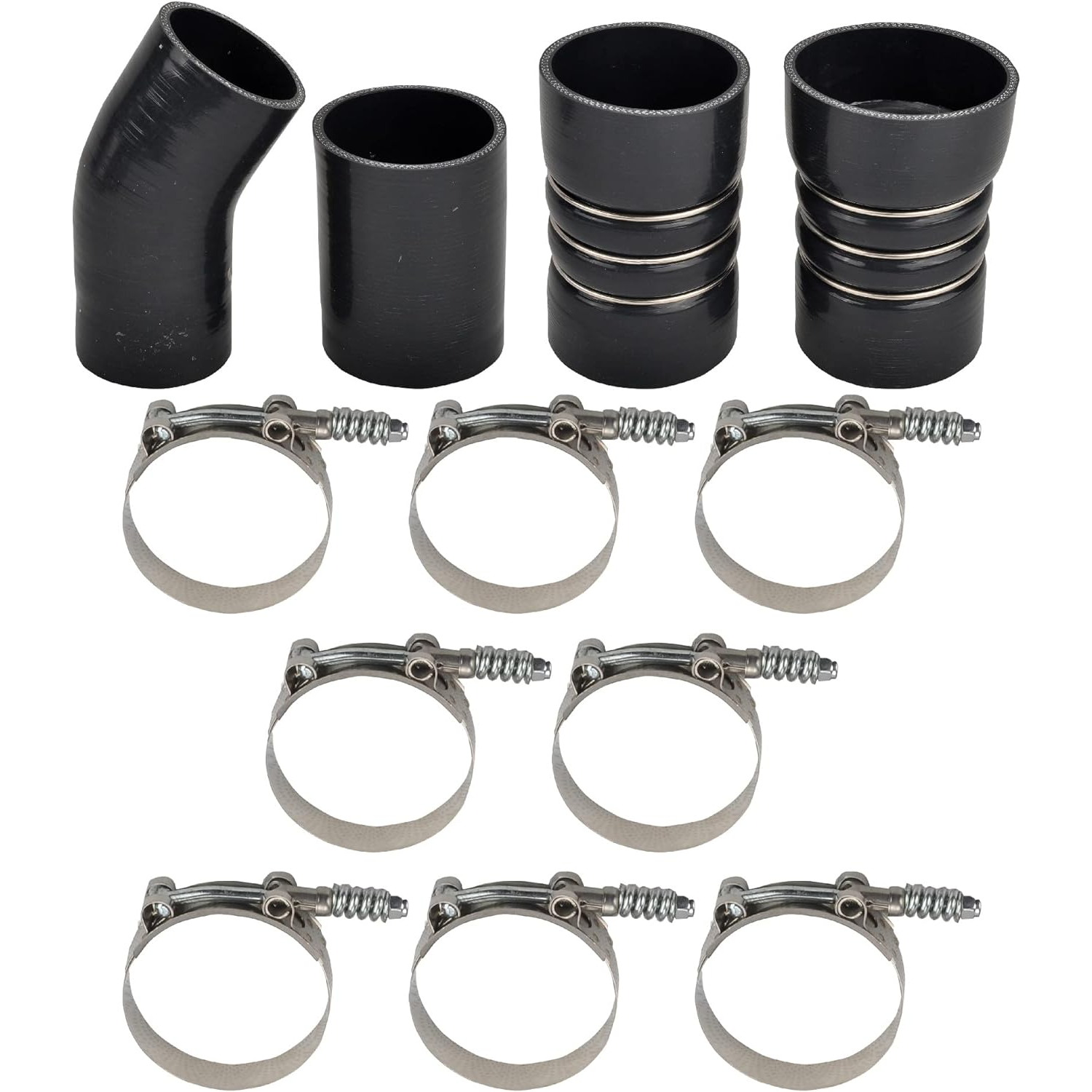 Turbo Intercooler CAC Boots Clamps Kit for Ford 6.0L Powerstroke F250 2003 - 2007