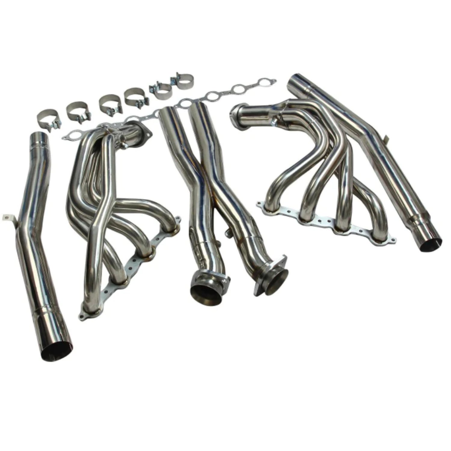 Stainless Exhaust Headers Manifolds & X Pipe for 2005-2013 Chevy Corvette C6 LS2 LS3