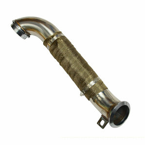 For 2004.5-2010 LLY LBZ LMM 6.6L Duramax Downpipe Exhaust - chrome