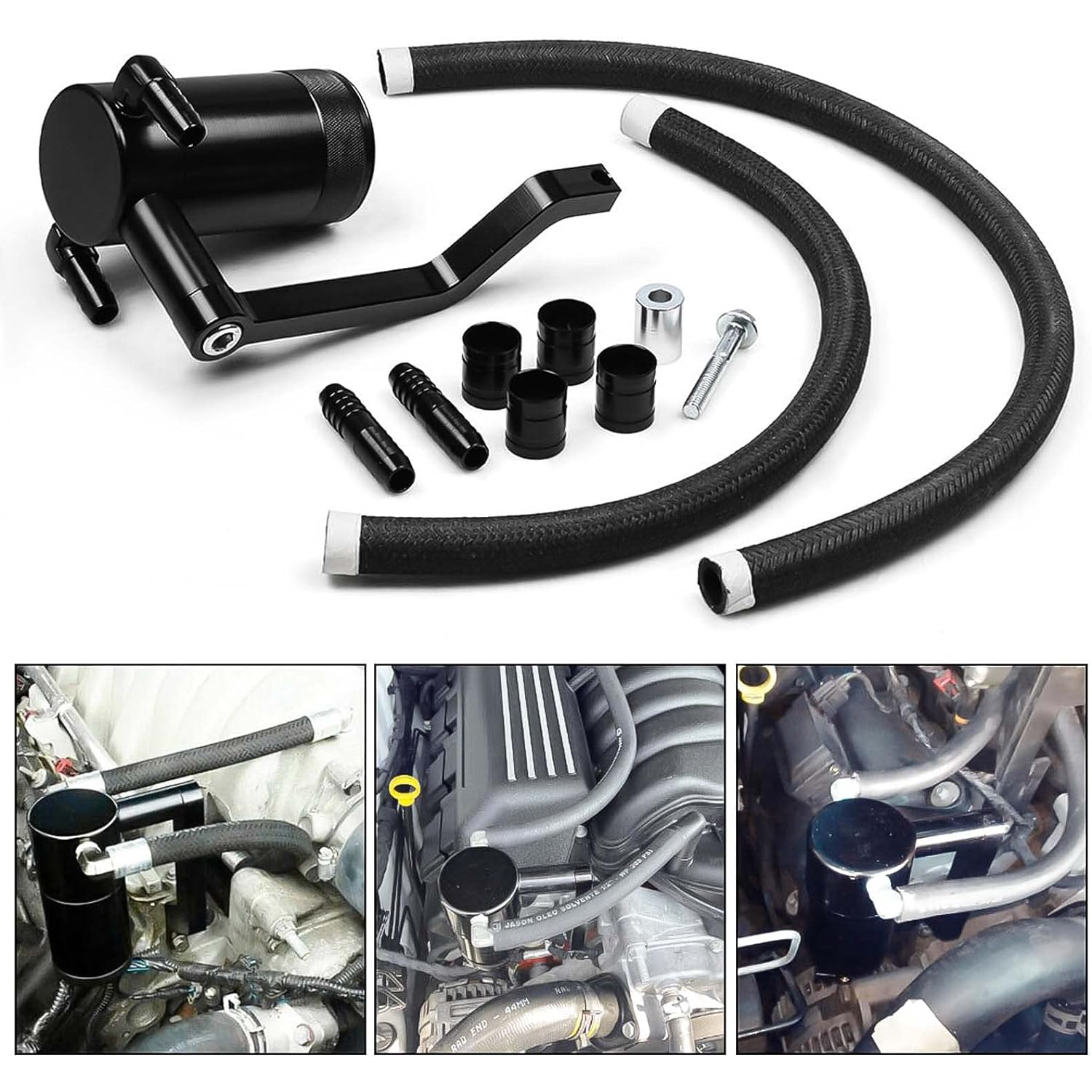 6.4L Oil Catch Can Technology Z-Bracket for 5.7 6.4L HEMI 2011-2021 D ...