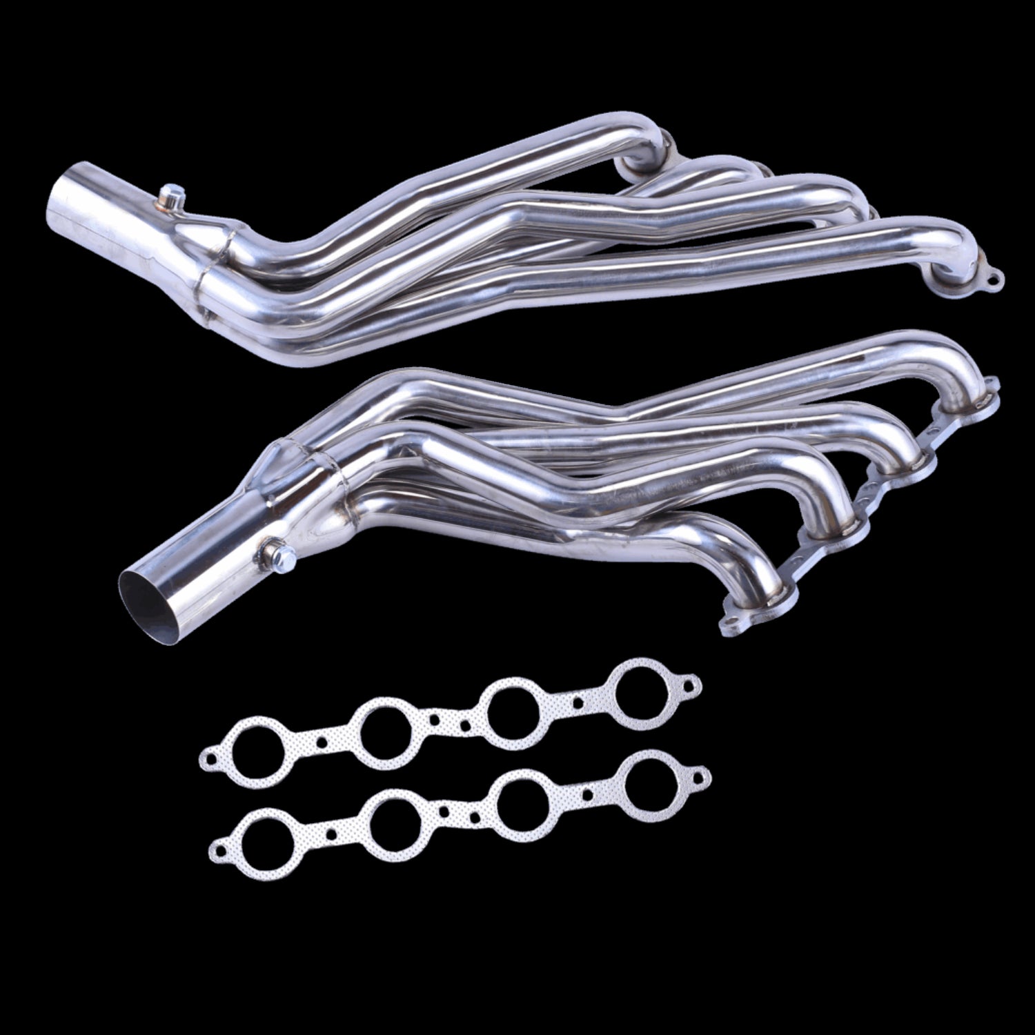 Exhaust Manifold Header for Chevy GMC 2007-2014 4.8L 5.3L 6.0L Long Tube Stainless Steel w/ Gaskets