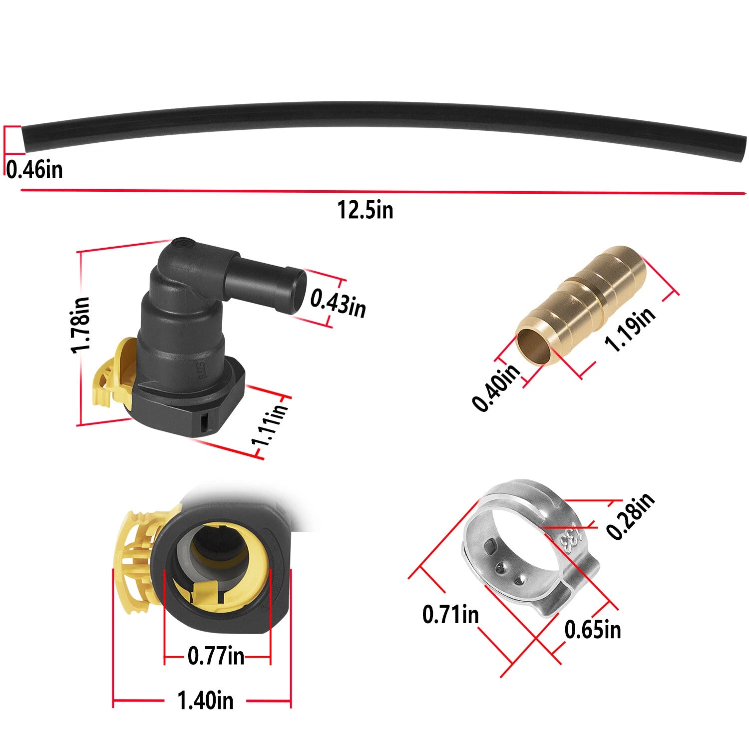 Fuel Filter Tank Supply Line Connector Kit for 6.7L Powerstroke Ford F250 F350 (2011-2022)