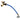 Side profile of aluminum anodize fitting 6.0L oil cooler back flush kit for 6.0L VT365 VT275 Ford 2003 to 2010