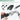 Front view black transmission cooler hose line set for 5.9L 48RE Dodge Ram 2500 and 3500 2003 to 2007