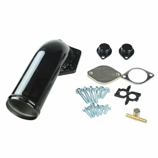 4 Inch SUS409 Steel DPF Delete Pipe in 6.4 Powerstroke Delete Kit for Ford Trucks