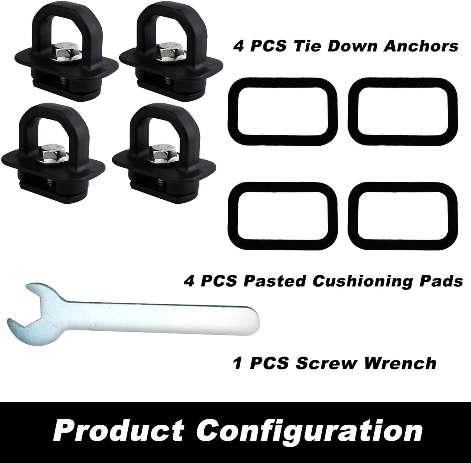 Tie Down Anchors Truck Bed Side Wall Anchor Fit for 2007-2022 Chevy Silverado/GMC Sierra Pickup Truck Bed Cargo Hooks 4PCS