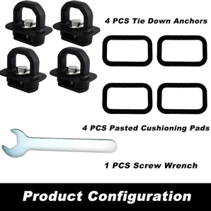 Tie Down Anchors Truck Bed Side Wall Anchor Fit for 2007-2022 Chevy Silverado/GMC Sierra Pickup Truck Bed Cargo Hooks 4PCS