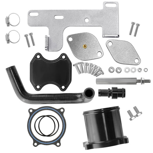 6.7 Cummins EGR Block Off Plate and Throttle Valve Delete Kit Components
