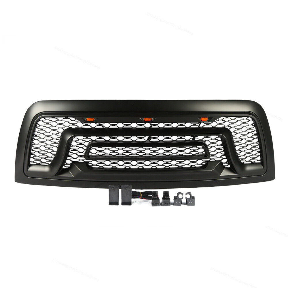Grille Front Bumper Upper Black W/LED Light Fits 2010-2018 Dodge Ram 2500 3500