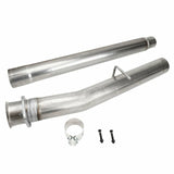 6.4L 4'' Delete Pipe No Bung+Black 4‘’In 7‘’Out Diesel Tip for 2008-2010 Ford F250 F350 F450 F550